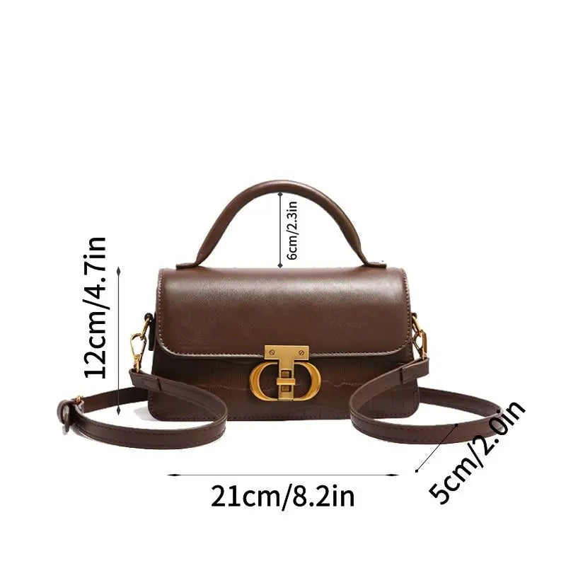Small Leather Armpit Bag – Vintage Chain Shoulder & Crossbody Purse for Women