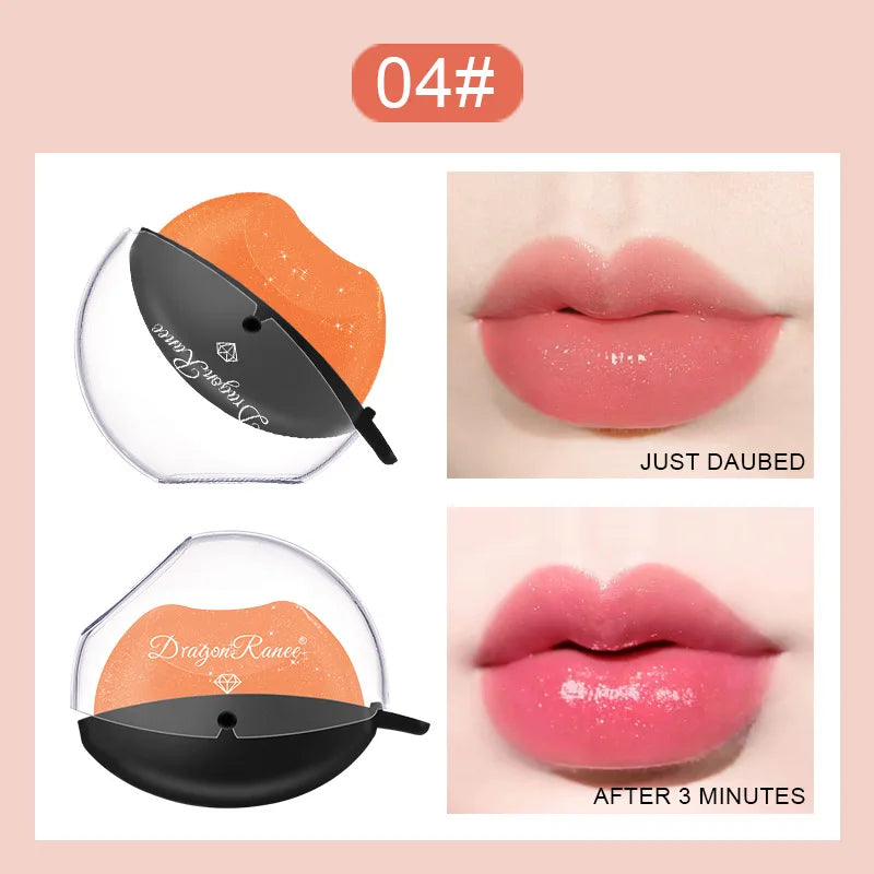 12-color lazy lip-shaped pearlescent fine glitter lipstick that is not easy to fade, warm and moisturizing, color-changing lazy