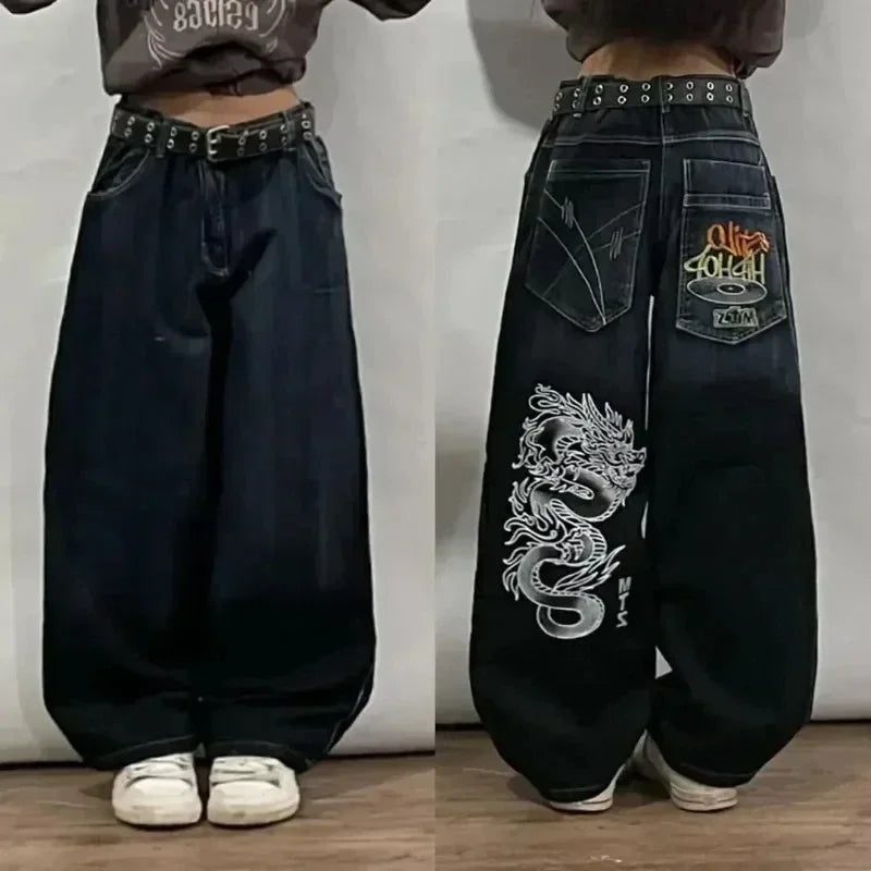 Retro Y2K Hip-Hop Wide-Leg Baggy Pants
