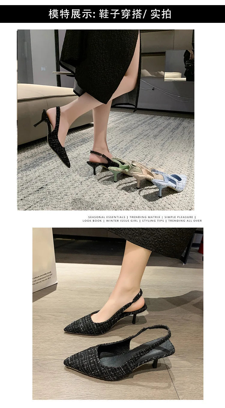 Sea Salt Pointed High Heel Sandals