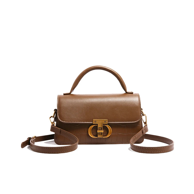 Small Leather Armpit Bag – Vintage Chain Shoulder & Crossbody Purse for Women