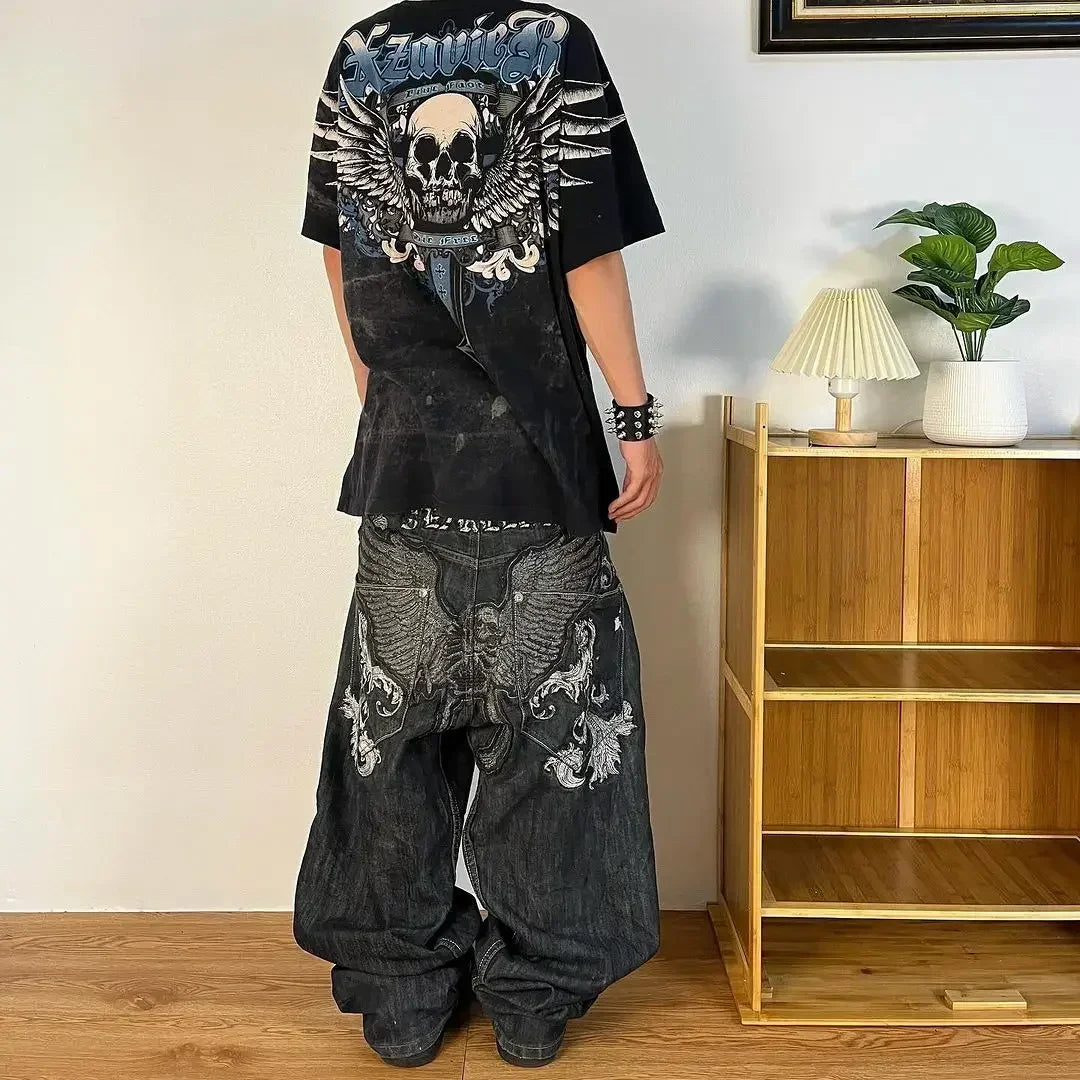 Retro Y2K Hip-Hop Wide-Leg Baggy Pants