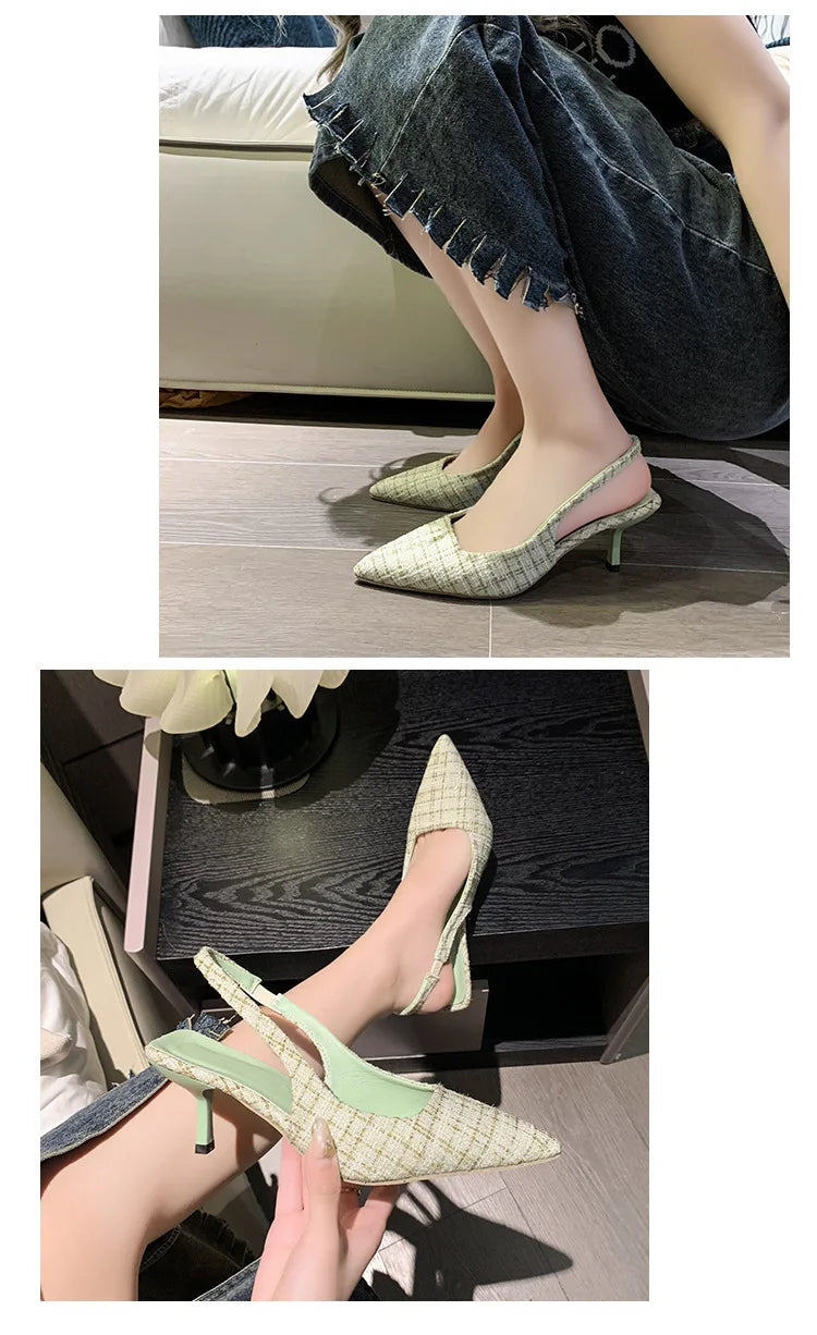 Sea Salt Pointed High Heel Sandals