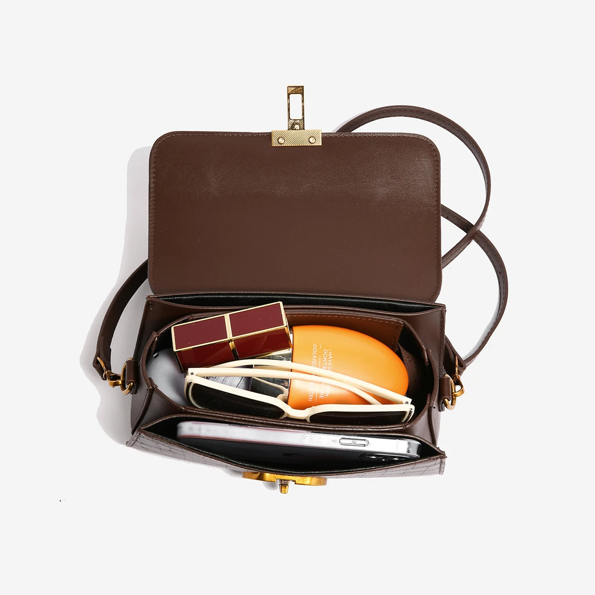 Small Leather Armpit Bag – Vintage Chain Shoulder & Crossbody Purse for Women