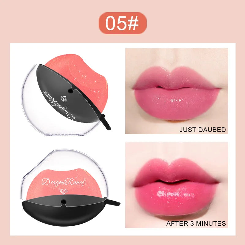 12-color lazy lip-shaped pearlescent fine glitter lipstick that is not easy to fade, warm and moisturizing, color-changing lazy