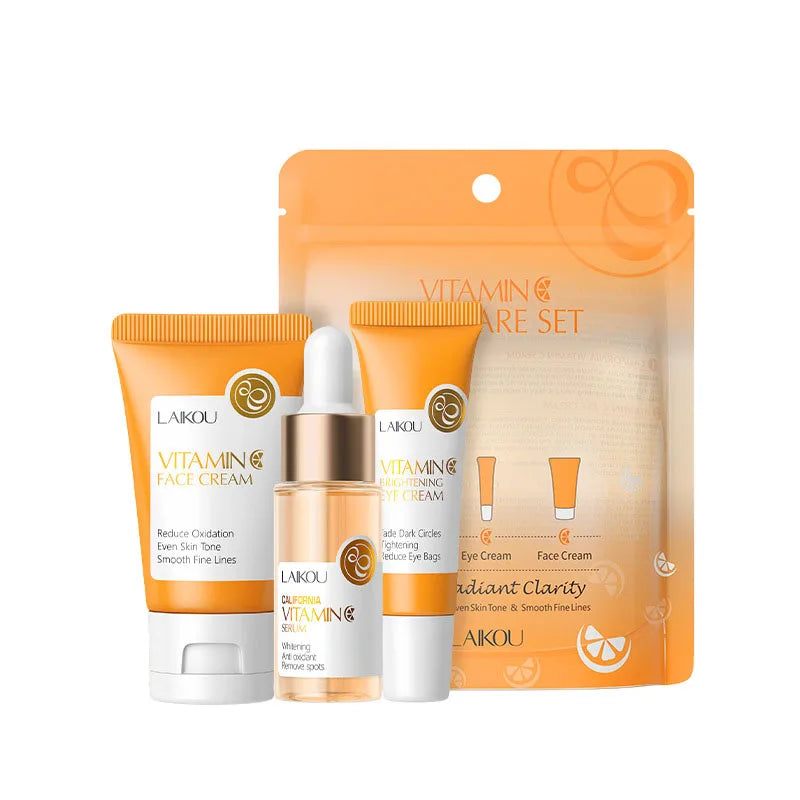 LAIKOU Skincare Set – Face Cream, Serum & Eye Cream for Deep Hydration & Anti-Aging
