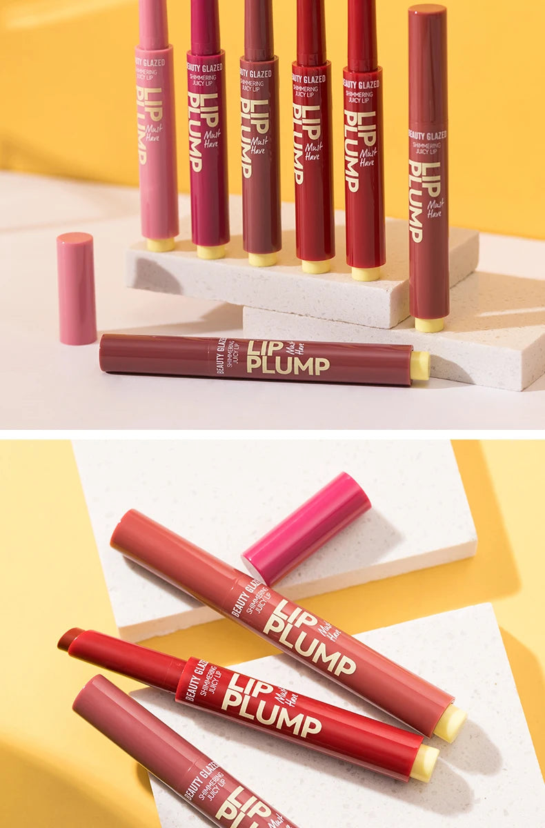 Beauty Glazed 12 Color Shimmering Juicy Lipstick,Shining Lip Plump,Moisturizing Nourishing Women Lip Makeup.Girl's Gift
