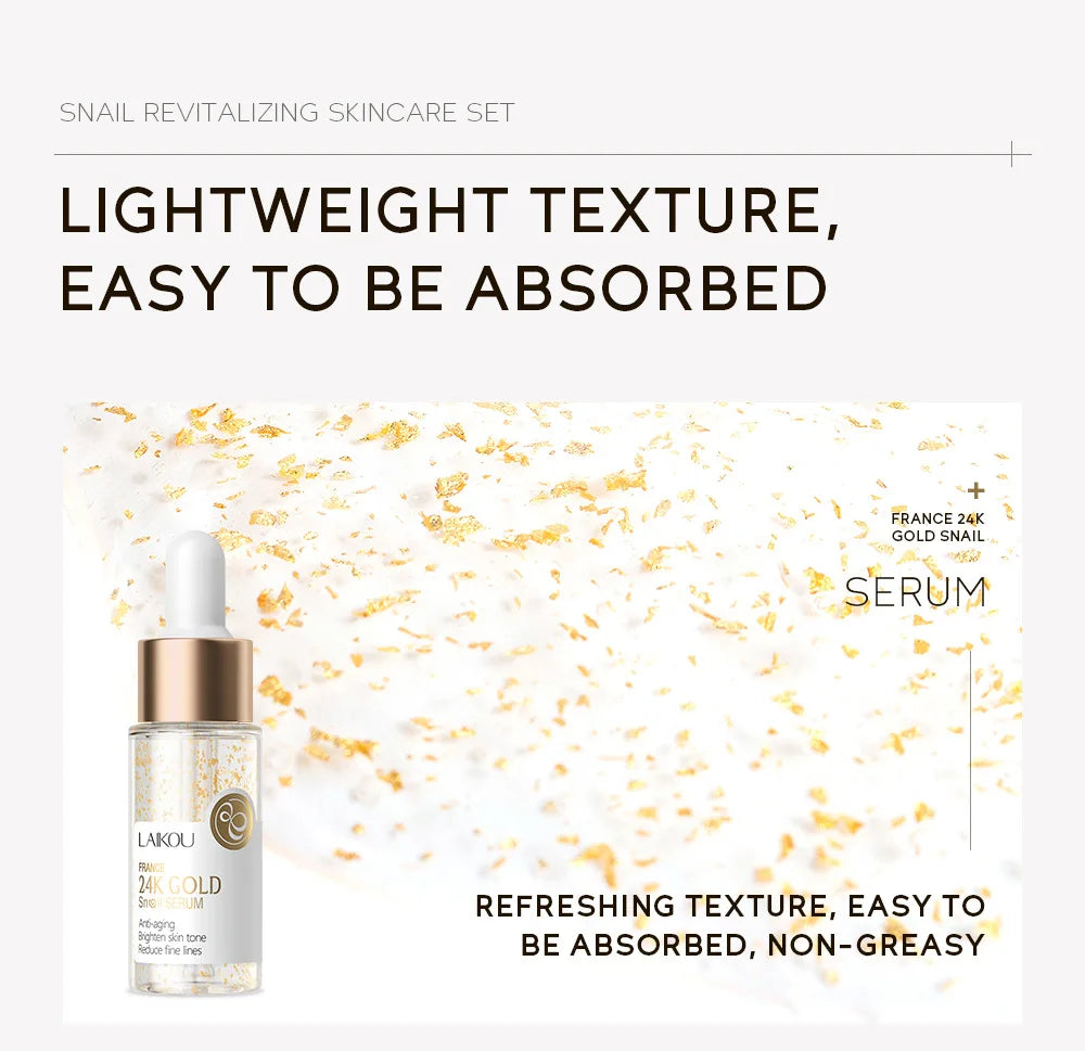 LAIKOU Skincare Set – Face Cream, Serum & Eye Cream for Deep Hydration & Anti-Aging