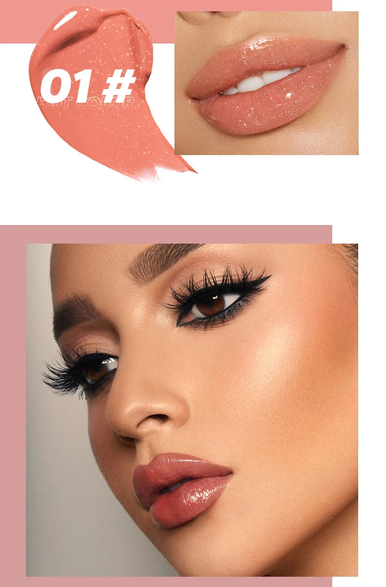 Beauty Glazed 12 Color Shimmering Juicy Lipstick,Shining Lip Plump,Moisturizing Nourishing Women Lip Makeup.Girl's Gift