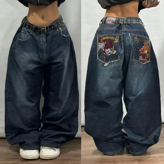Retro Y2K Hip-Hop Wide-Leg Baggy Pants