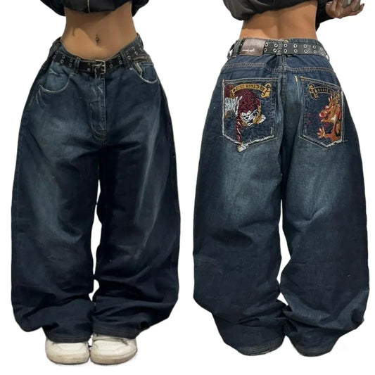 Retro Y2K Hip-Hop Wide-Leg Baggy Pants