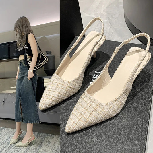 Sea Salt Pointed High Heel Sandals