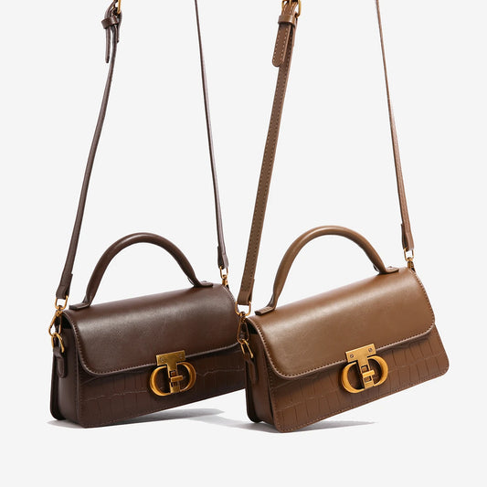 Small Leather Armpit Bag – Vintage Chain Shoulder & Crossbody Purse for Women