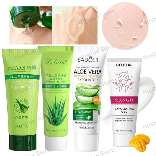 Face Exfoliating Gel with Aloe Vera – Deep Cleanse, Blackhead Removal & Pore Minimizing Scrub